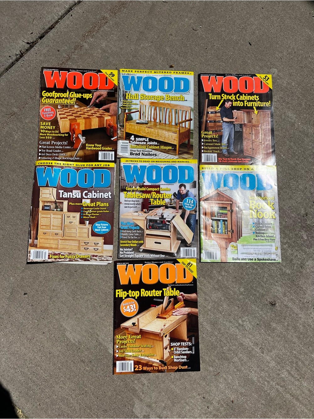 Lot of 7 Wood Working Magazines Wood